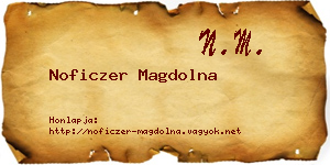 Noficzer Magdolna névjegykártya